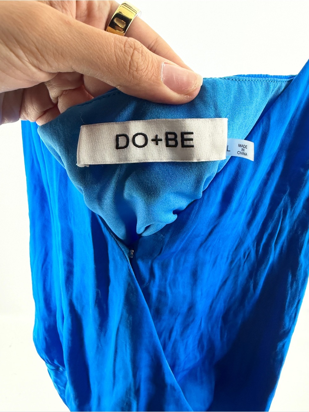 DO+BE Royal Blue Wrap Bodice Camisole - Picture 3 of 8